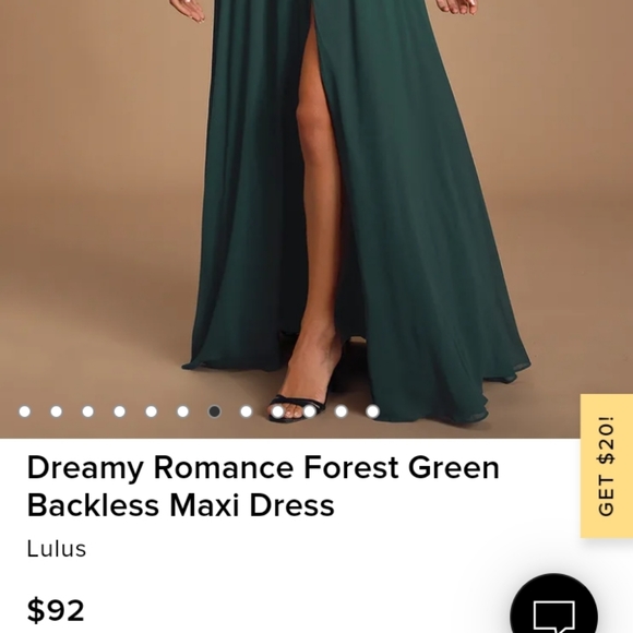 Lulu's Romance Forest Green Backless Maxi Dress - Picture 2 of 7